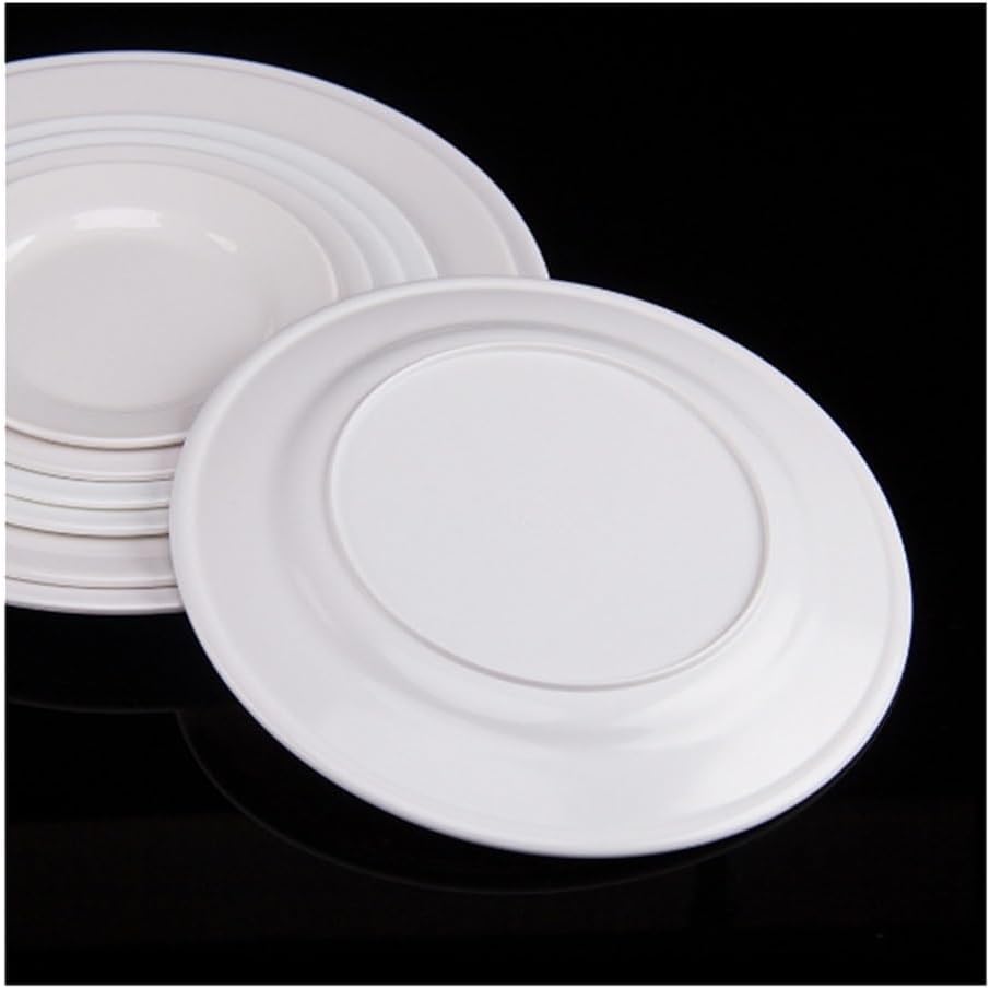 Dinner Plates White Round Steak Plates - Hotel & Household Dining Sets(6inch)