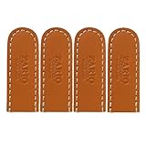 [ザリオグランデ] 鉛筆キャップ 本革 4個セット 姫路レザー 日本製 鉛筆カバー 革 グローブレザー ペンシルキャップ えんぴつ 転がり防止 芯折れ防止 シャープペン ボールペン ペン先保護 【ZAG-S005】 (キャメル（4個入)