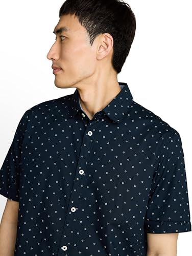 TOM TAILOR Men's Shirt, 39691 - Navy Based Dotted Design, XX-Large