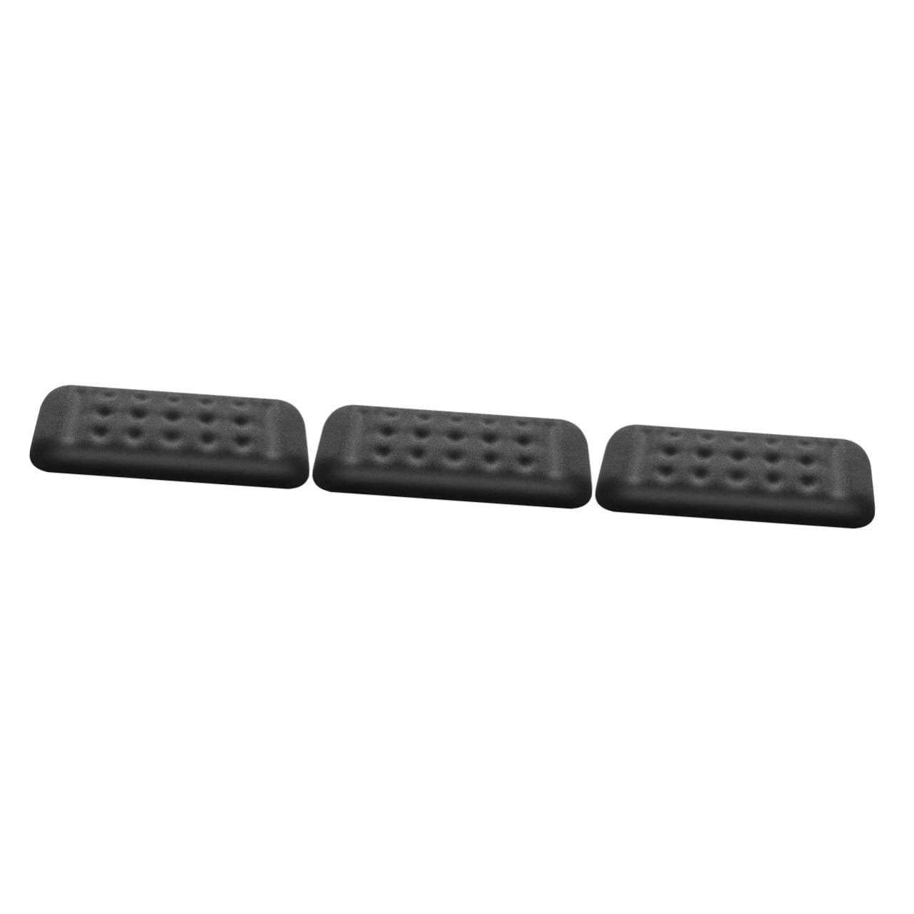 Operitacx 3pezzi Poggiapolsi Ergonomico Antiscivolo Memory Supporto Per Tastiera e Mouse Comfort Ottimale Per Ufficio e Gaming Nero Single Hand Type