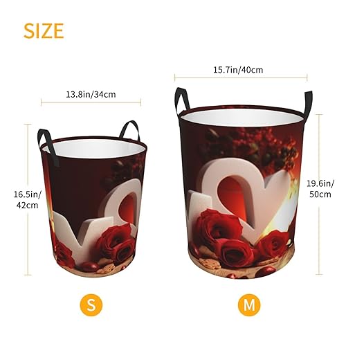 Panier à linge autonome Saint-Valentin grand format pliable - 5