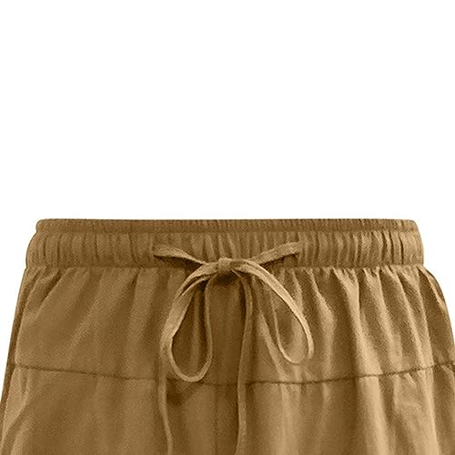 JEsilunmaMY Men's Joggers Capri Pants Elastic Waist Drawstring 3/4 Pants with Pockets Casual Beach Boho Yoga Hippie Pants4