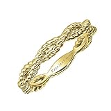 Twisted Rope Band Stackable Ring in 18k Yellow Gold Vermeil, Size 5, by Keepsake