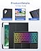 MePadKey Touchpad Keyboard Case for iPad 6th 2018/5th Generation 2017 9.7 inch, 7-Color Backlight Type-C Charging Keyboard with Pencil Holder Cover Fit iPad Air 2/Pro 9.7 (Black)