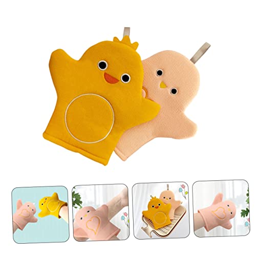 FOMIYES 2 Pçs Toalha De Banho Infantil Esponja De Banho Luvas De Limpeza Esfregão Esponjas De Banho