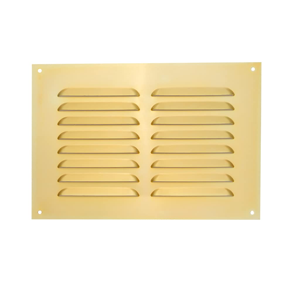 TIMCO Timloc Brass 9x6 Metal Internal Louvre Grille Vent Anodised