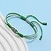 HARACRAFT Green White Infinity Country Proud Bracelet, Forever Country Flag Color Tibetan Bracelet, Surfer String Wrap Bracelet for Men, Women, Luck and Protection, Pakistan, Nigeria