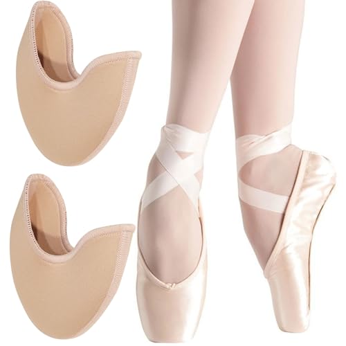 RRumo Toe Pouches Pads Cover, Ballet Dance Toe Pads for Women Girls High Heels to Protect Toes and Feet 3.93x3.74 Inches