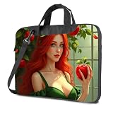 CBRT Borse Del Computer Portatile Una Donna Con Lungo Capelli Rossi Che Tiene Una Borsa Del Computer Portatile di Apple Del Manicotto Del Computer, Colore, 29x40cm