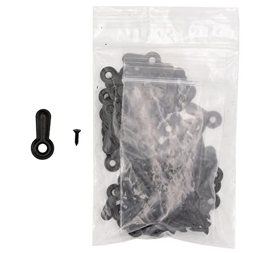 Image of Picture Frame Backing Clips Brass 3 /4 inch with Screws Small Size 100 Pack - Retaining Clips for Picture Frames - Ridge Turnbuttons 100 Tabs and 100 Screws
