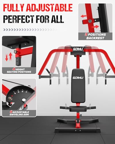 Image of Chest Fly Machine, CF01-PRO PEC Fly and Reverse Delt Machine, Upper Body Workout Equipment with Adjustable Backrest for Pectoral and Rear Deltoid, Chest Training Machine for Home Gym