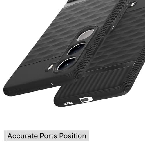 Image of Pikkme Back Cover for Vivo Y300 5G Camera Protection 3D Hexa Cube Design Silicone Protective Bumper Case (Black)