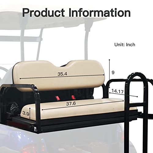 Ilskw Rear Seat Cushions For Golf Cart Rear Seat Replacement, Golf Cart Cushion Back Seat For Ezgo Txt Rxv St Sport, Valor Models, Club Car, Dedicated For Flip Rear Seats, White Color #TOP1