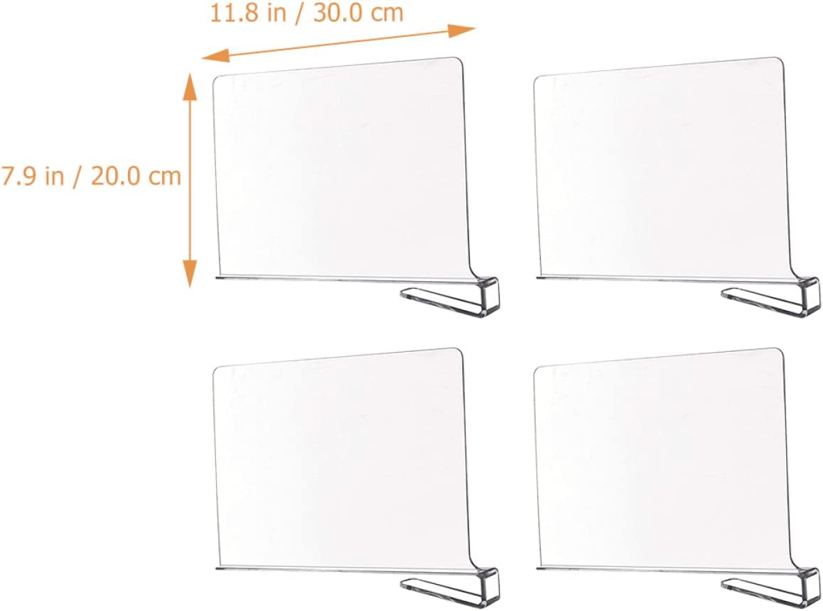 Ciieeo 4pcs Shelf Divider Organizer for Wardrobe Adjustable Clothes Separator Cabinet Storage Divider for Closet Organization