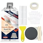 MendMight Tile, Granite and Ceramic Tile Repair Kit, Tub Fibreglass Repair Epoxy Adhesive, Shower Tray Repair Kits for Chips, Cracks, Scratches on Granite, Marble, Quartz Worktops