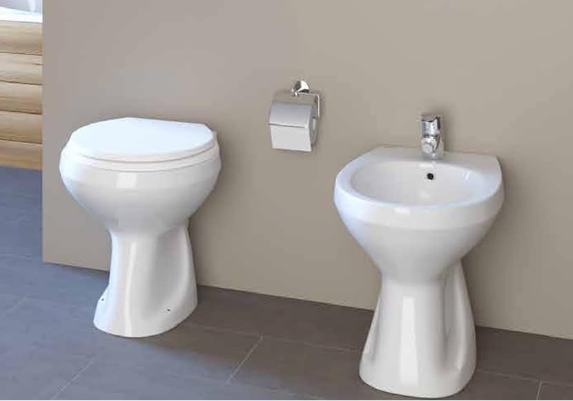 COPPIA SANITARI WC E BIDET serie TRIS GRAVENA