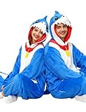 ANPRWZ Shark Onesie Adult Shark Costume Adult Pajamas Women Men