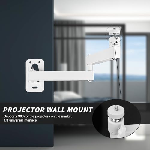 lemgyiamz Faltbare Beamer Wandhalterung, Beamer Halterung Wand mit 360° Schwenkarm, Multi-Winkel Verstellbare Projector Stand, Beamer Halterung Decke für Heimkino, Spielzimmer, BüRo