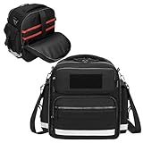 FURIMETY Tactical Aviation Headset Bag with Files Pocket, Flight Carrying Case for Pilot, Pilot Headset Bag, Flight Storage for Aviation Headset, Passport, Files and Other Essentials, Black