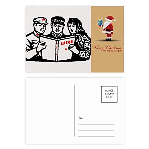 Cartes postales Mao Zedong soldat chinois, lot de 20 illustrations pour album photo