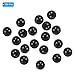 PATIKIL 6mm Fishing Beads, 100Pcs Soft Plastic Round Rubber Fishing Bait Eggs Rig Bead Tackle Lures Accessories with Storage Box, Black