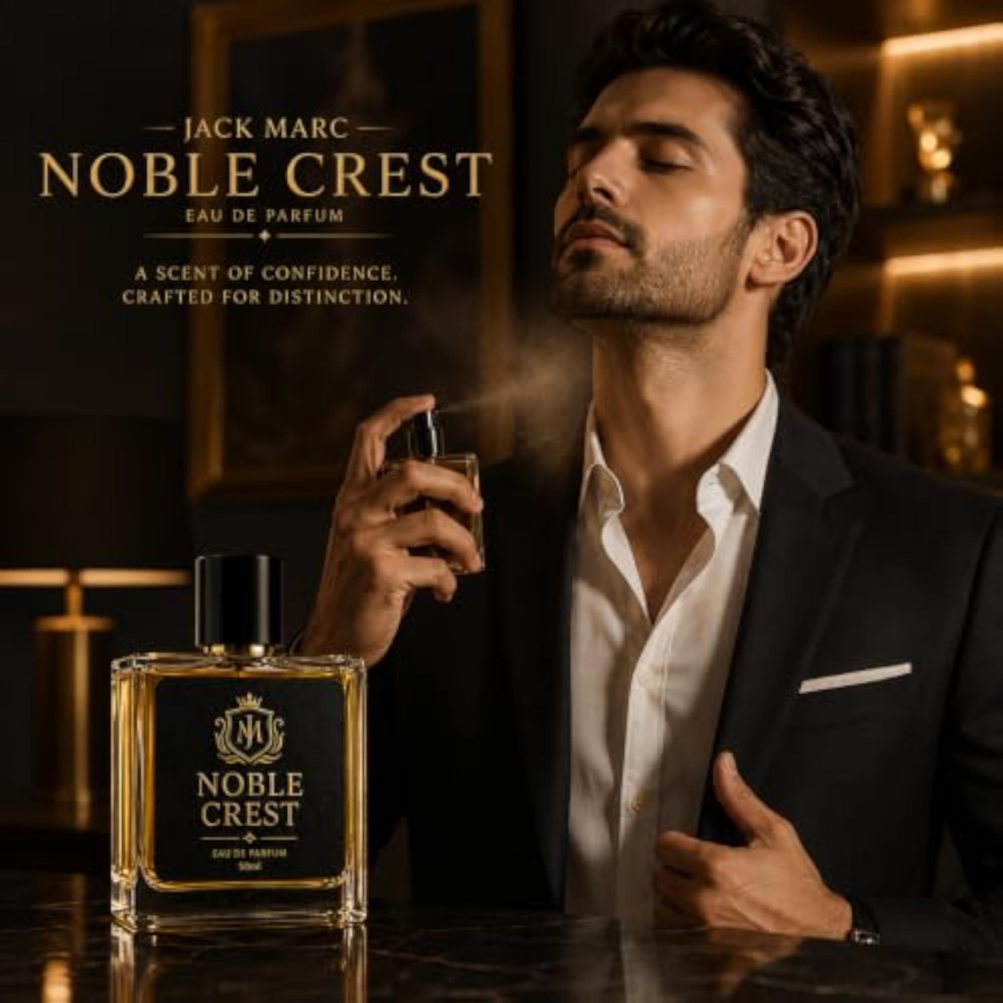 Noble Crest Eau De Parfum for Men 50ml, Premium Woody Aromatic Perfume