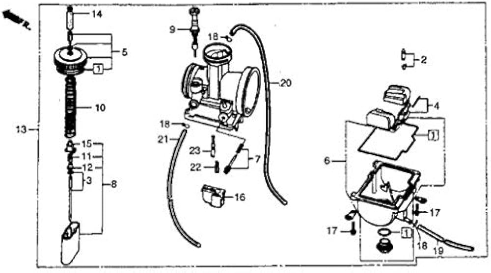 Carburador adequado para Honda CR250 CR250R Kawasaki KX125 KX250