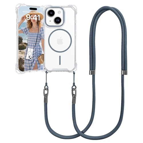VooDirop iPhone 13 mini �p �P�[�X �΂߂��� �l�b�N�X�g���b�v MagSafe�Ή� �N���A���C�g�ѓd�b�P�[�X �X�g���b�v�t�� ���߉\ �ϏՌ� �����h�~ �ی� iPhone 13 mini 5.4�C���`