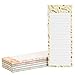 Juvale Magnetic Note Pads for Fridge - 6-Pack, 3.5 x 9 in, Floral Designs - Grocery List Notepad & To Do List Pad - Full Magnetic Backing