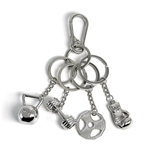 YAHSHYEN Fitness Motivational Keychain for Gym Lovers, Heavy Duty Dumbbell Pendant, Ideal Bodybuilding Gift for Women And Men