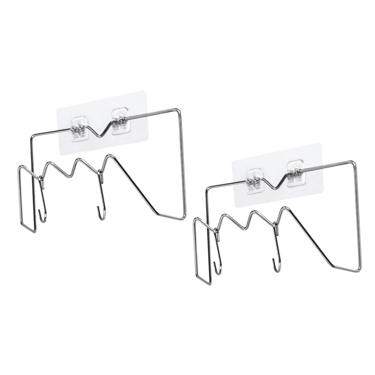 GRIRIW 2Pcs Punch Wall Mounted Lid Organizer Sturdy Kitchen Pot Lid Rack for Efficient Storage Convenient Hanger for Pots Pans and Cutting Boards for Cabinets and Pantries