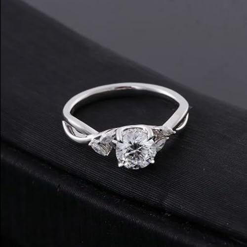 Bague de mariage moissanite anti-ternissement en argent sterling 925 pour femme