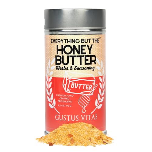 Everything But The Honey Butter Herbs & Seasoning Gourmet Seasoning, Artisanal Spice Blend | All Natural, Non GMO | Small Batch, Hand Made | Made in USA | No MSG or Artificial Ingredients | GLP-1 Friendly | Sustainably Sourced, Ultra Premium Spice Mix | Bougie BBQ | Gustus Vitae