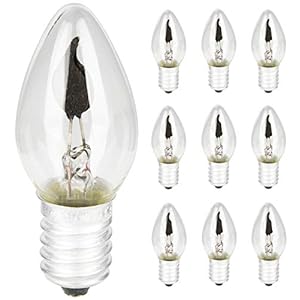 HAVA Kaarslampen, 10 stuks, dimbaar, sfeerkaarsen, gloeilamp, E14, 3 W, flakkerende kaars