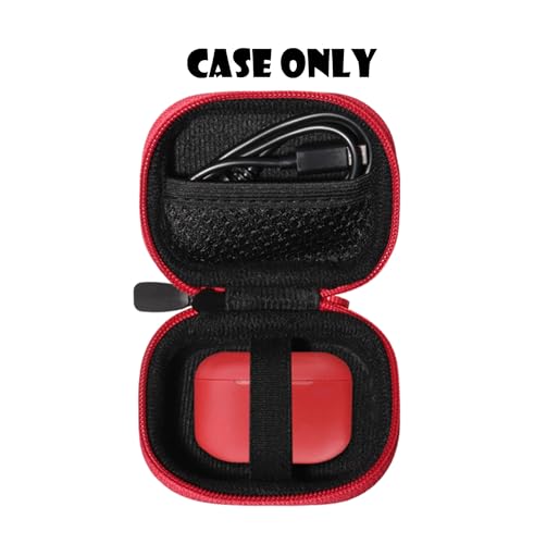 Image of Case for JLab Go Pop+,Go Air Pop,Air Tones+ / Tones, JBuds Mini True Wireless Earbuds, Compact Organizer for the Charger case and Charger Cord (Candy Apple Red)