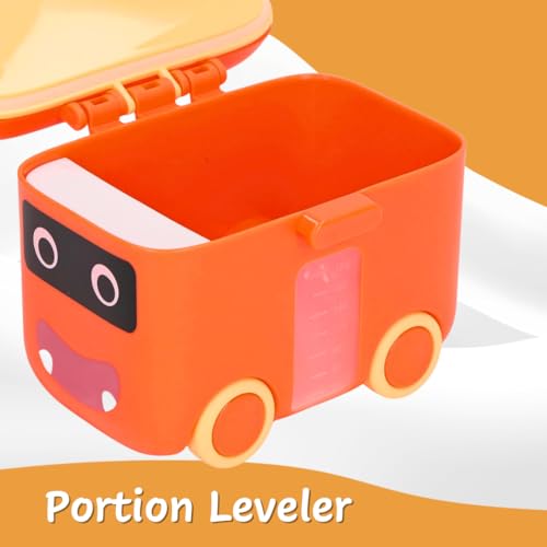 Image of Adore Tuk Tuk Baby Milk Powder Container, Formula Storage and Milk Powder Dispenser Box (180 gm, Orange)