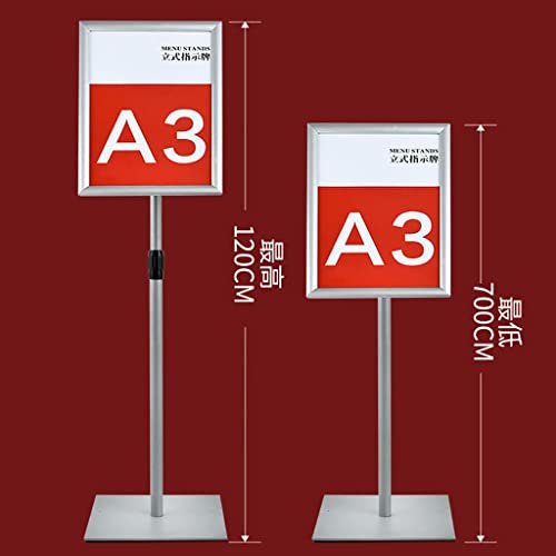 Support pour affiche publicitaire robuste avec cadre rotatif et base stable