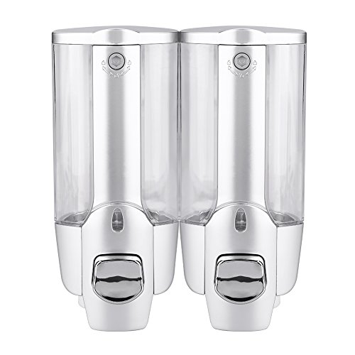 Dispenser di sapone doccia 350ml / 2 * 350ml Bagno fissato al muro sapone shampoo disinfettante dispensatore lozione pompa liquida (2*350ml )