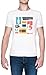 Guitarra Collage Blanca Hombre Camiseta White Men's T-Shirt tee