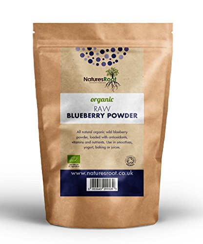 Natures Root Poudre de myrtilles bio - 125 g - Poudre - Myrtilles - Moulue - Qualité supérieure Cover