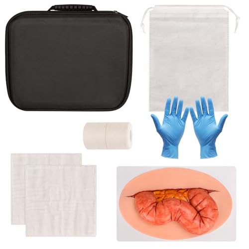 MedEduQuest Adhesive Eviscerated Intestine Simulator, Open Abdominal Wound Packing Trainer, Large Intestine Simulator for Wound Care Practice, Medical Education Tools
