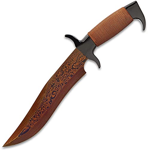 Gil Hibben Hellfyre Highlander Bowie Knife with Leather Belt Sheath