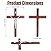 Goktvai Christian Wooden Wall Cross, Catholic Wall Crucifix with Back Hanging Position for Homes Offices Living Rooms Bedrooms Desktop & Doorways Decorations