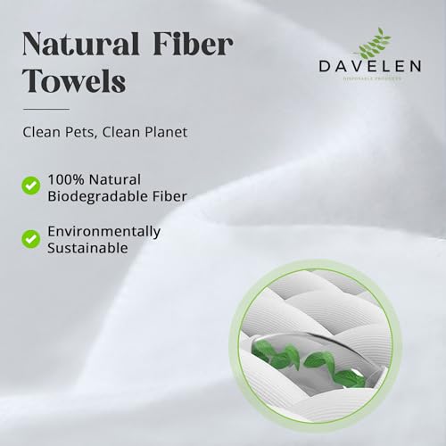 Image of DAVELEN Disposable Pet Towels (White, 31 by 15 inches Each Towel(Pack of 50))