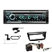 Produktbild Kenwood KDC-BT760DAB 1-DIN Autoradio CD-Tuner mit Bluetooth Digitalradio DAB+ inkl. Einbauset passend für FIAT Doblo ab 2010 Piano Black