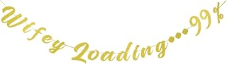 Bachelorette Party Banner Engagement Bridal Wedding Party Decorations, Gold Glitter Pre-Strung Bride to Be Decorations,Funny Wedding Party Supplies