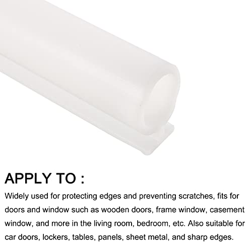 METALLIXITY Bulb Type Window Weatherstrip (7mmx5Meter) 1Pcs, Silicone T-Slot Mount Seal Strip Fits 5mm - for Home Door Window, White by METALLIXITY - Image 6