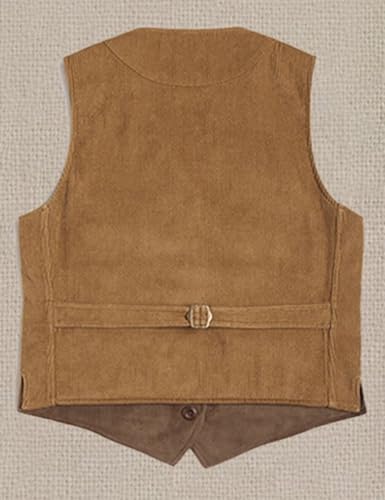 ONAXTDA Men's Reversible Design Vest Two-way Wear Corduroy and Suede Waistcoat3