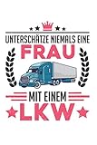 man sattelzugmaschine mit kran  Lastkraftwagenfahrer Notizbuch: LKW-Fahrer Frau Lastwagen Spedition LKW / 6x9 Zoll / 120 karierte Seiten Seiten