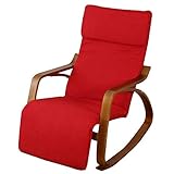 ★Marco: la silla está hecha de un marco de abedul con cojines gruesos y suaves, puede colocar su cuerpo profundamente en la silla y relajarse. El reposacabezas ofrece un apoyo extra cómodo